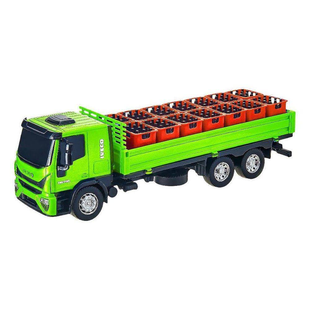 Brinquedo Caminhão Iveco Tector Coletor Laranja