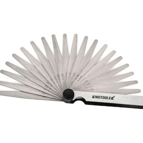Jogo de Calibre de Folga com 17 Lâminas fabricado em aço Capacidade 0,02 Kingtools 600.020