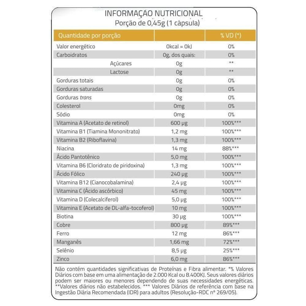 Polivitamínico A-z Catarinense 60 Cápsulas