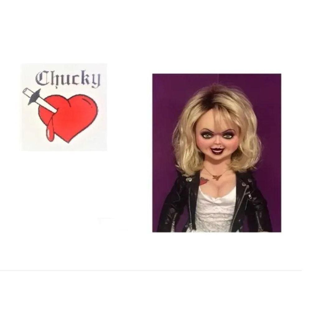 Tatoo Temporária Fantasia De Halloween Noiva Do Chucky