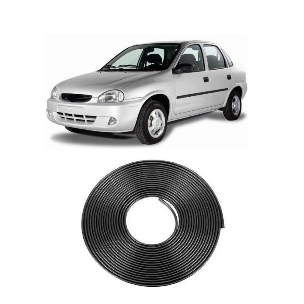 Borracha Protetora Borda Porta Preta Corsa 4 Portas 10M 7X14
