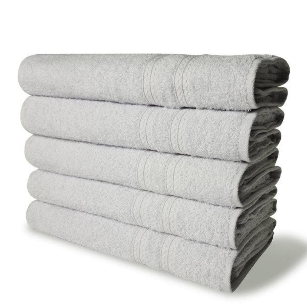 5 Toalhas Super Felpudas Grande Grossa Algodão 80x150 Branco