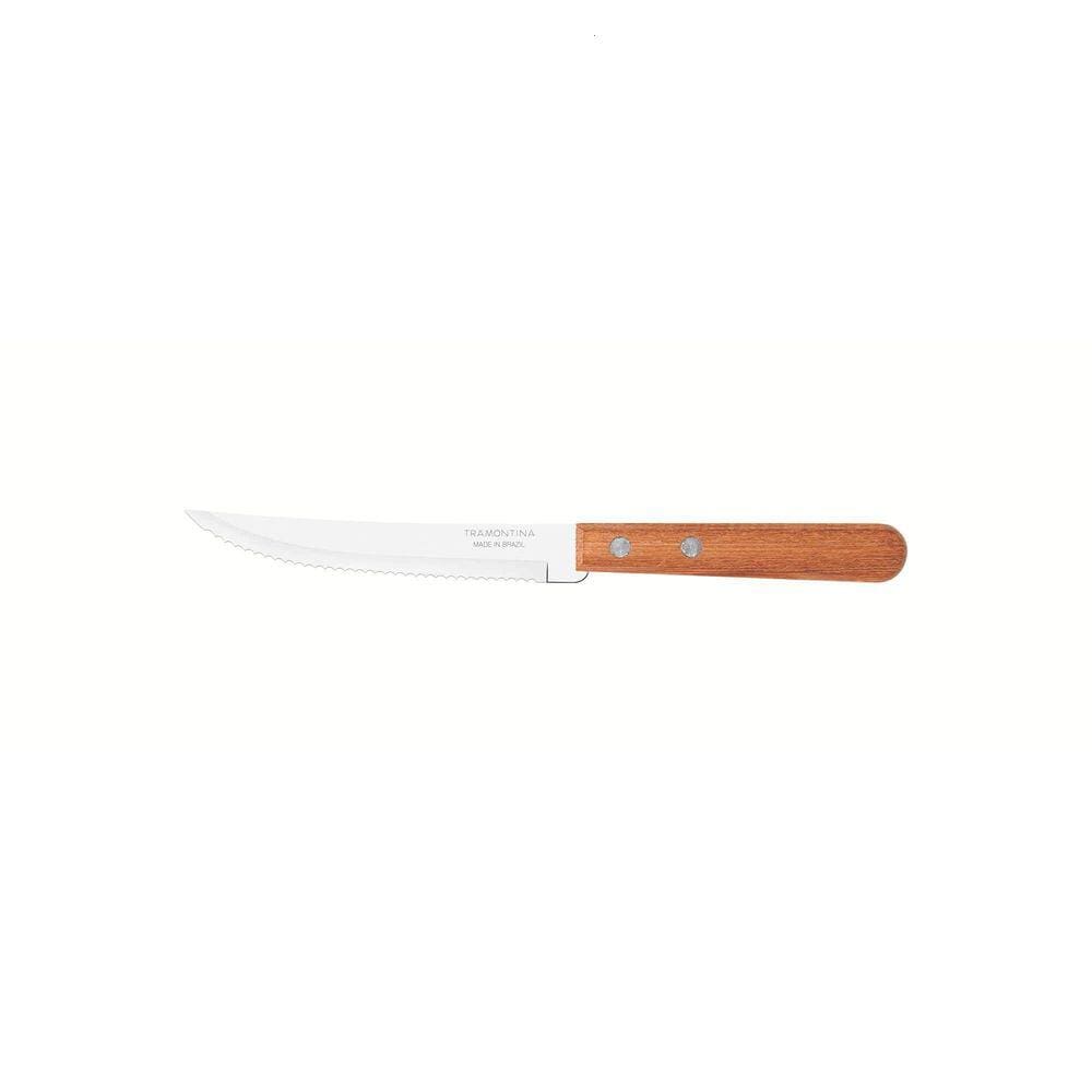Conjunto de Facas para Churrasco Tramontina Dynamic com Lâminas em Aço Inox e Cabos de Madeira Natural 3 Peças Tramontina
