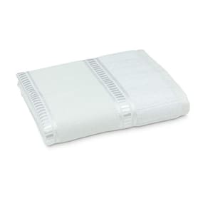 Toalha de Lavabo Dohler Branca Veludada para Bordar de Algodão