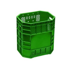 Caixa Plástica Lixeira Via Pública Vazada 70 L Pn 70 Verde