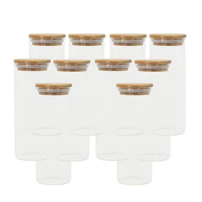 Conjunto 10 Potes Vidro Herméticos De 450 Ml - Oikos