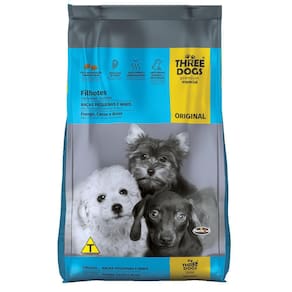 Ração Para Cães Three Dogs Filhotes P/Mini 10,1Kg