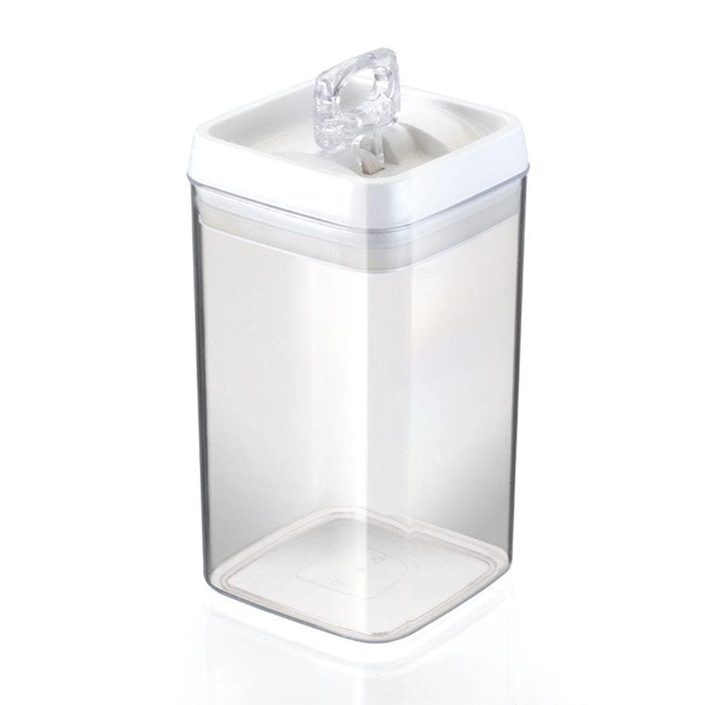 Pote hermético cristal quadrado 2,3 litros  injeplastec