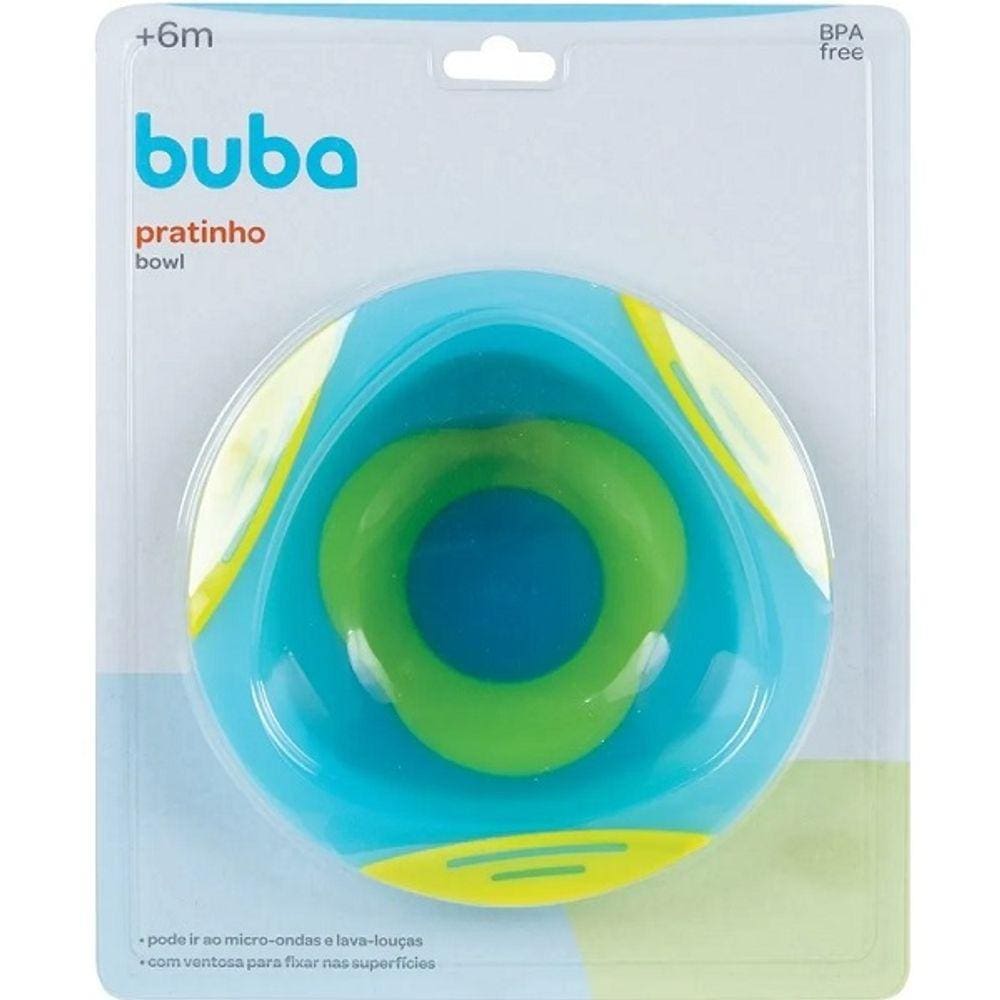 Pratinho Fundo BOWL para Bebe com Ventosa 6M+ Buba