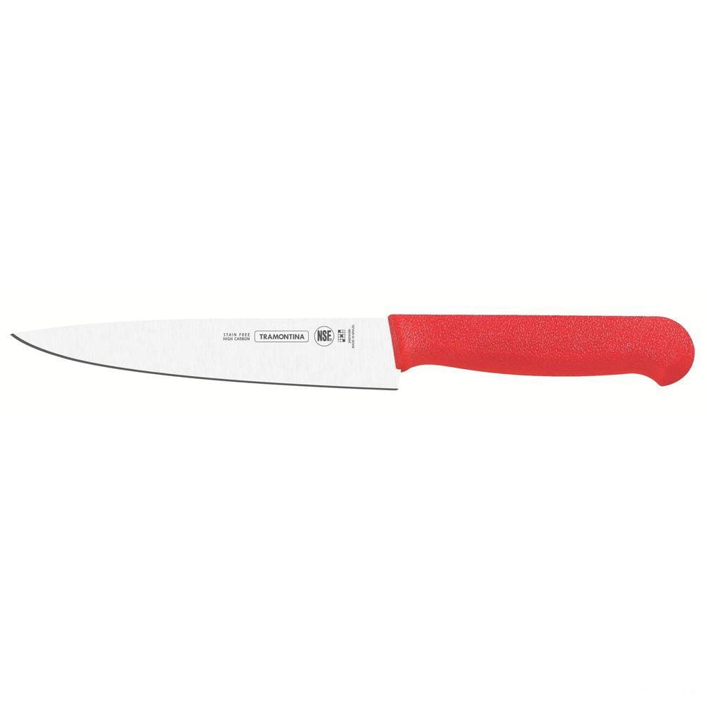 Faca para carne 10" Tramontina Profissional cabo vermelho Tramontina