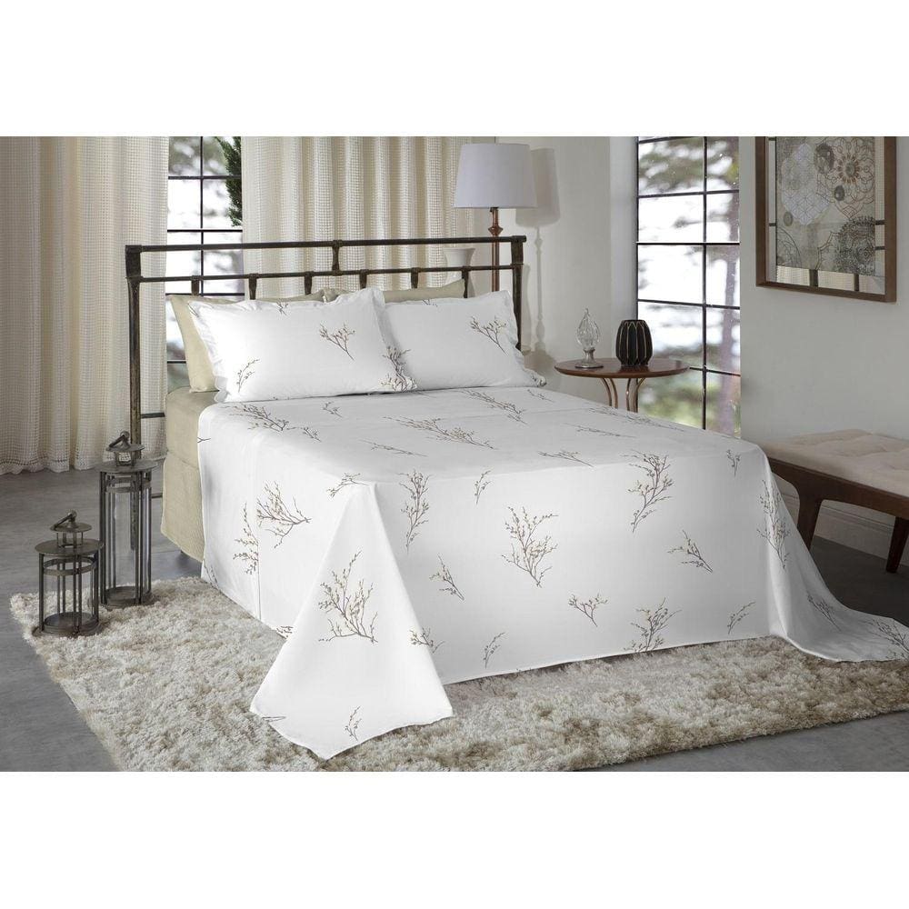 Jogo De Cama Casal 300 Fios Nova América - Aline (7370)