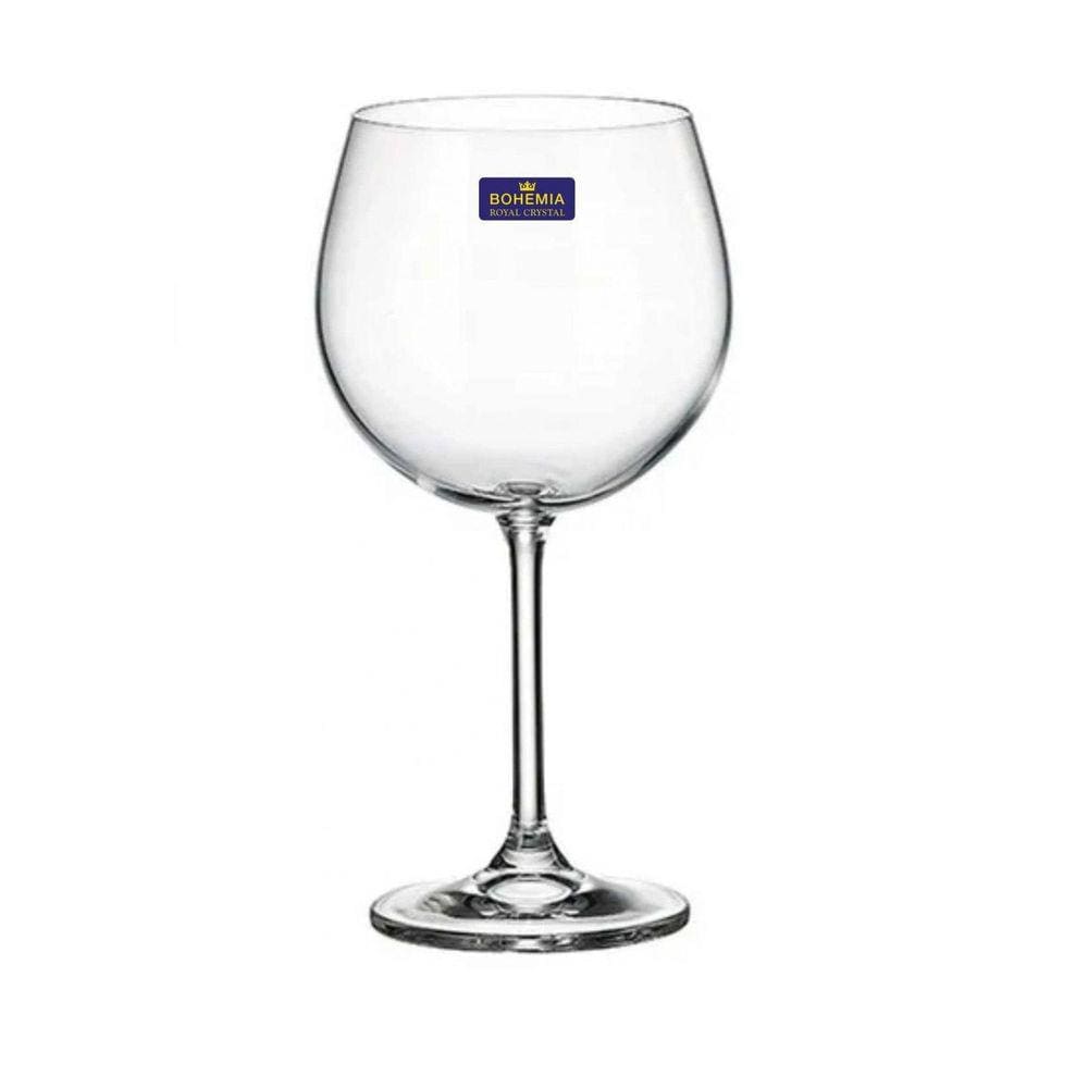 Jogo 6 Taças Cristal Bohemia Gin Titanium 570Ml