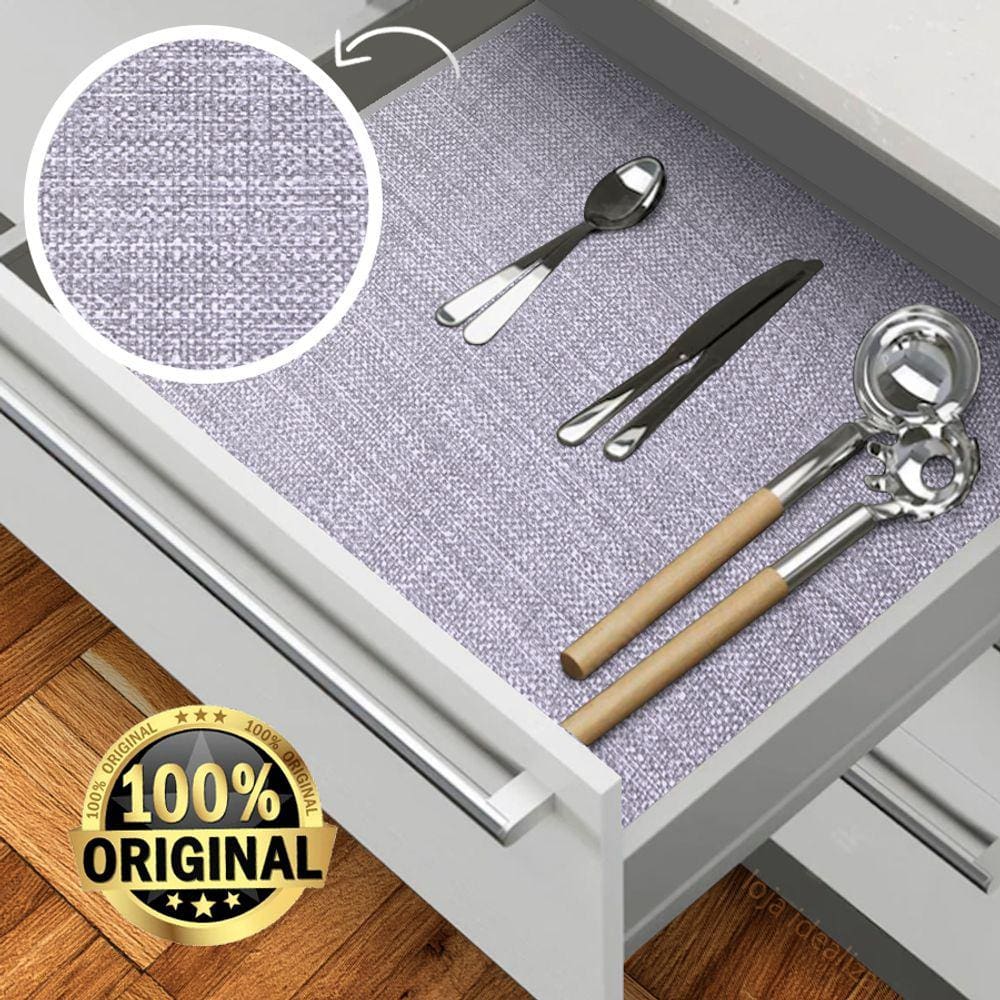 Forro Armário Gaveta Prateleira Napoli Cinza 3 Metro X 45cm