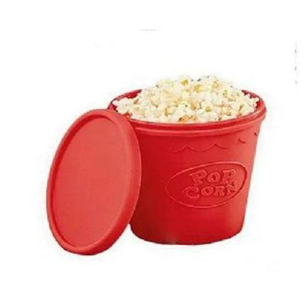 Balde De Pipoca Silicone Vermelho