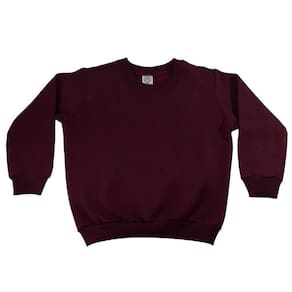 Blusa Infantil Moletom Flanelado Bordo Punho Basico 4 A 8 Anos Unissex