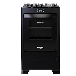 Fogão 4 Bocas Preto com Mesa de Vidro e Timer Digital Dako Supreme Black Glass Bivolt