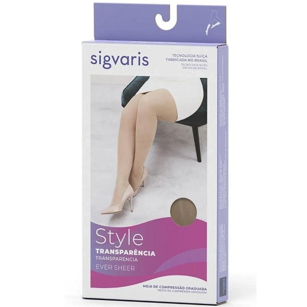 Meia 7/8 EVER Sheer 782 AD 20-30 MMHG Sigvaris Aberta
