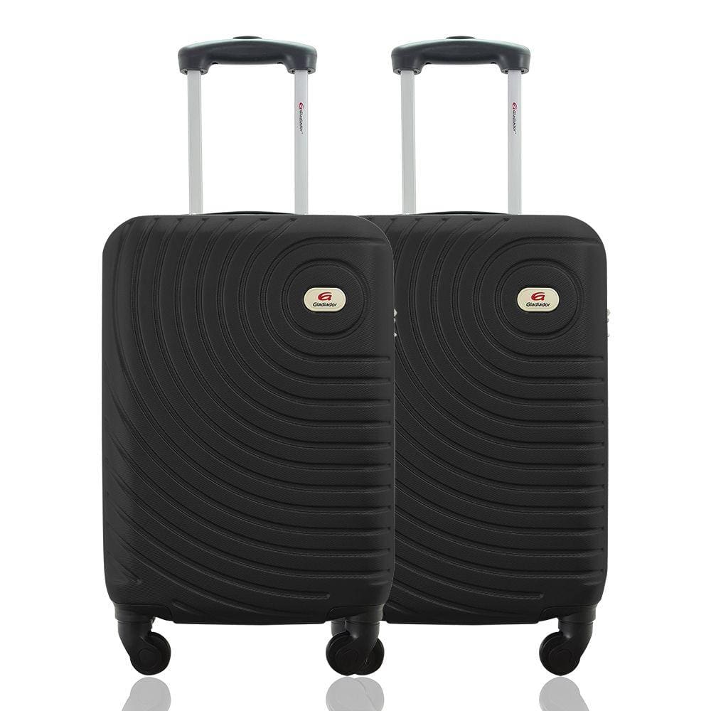 Kit Duas Malas De Bordo Rígidas 360º - Gladiador A7 - Preto