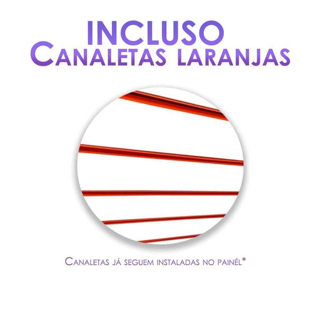 Painel Canaletado - 0,61 X 0,61 + CANALETA LARANJA