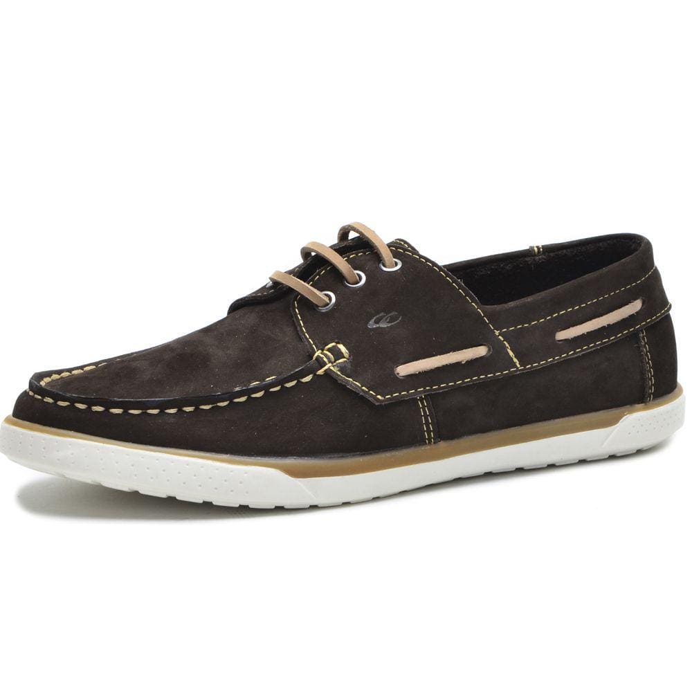 Mocassim Dockside Couro Masculino Liso Tressê Leve