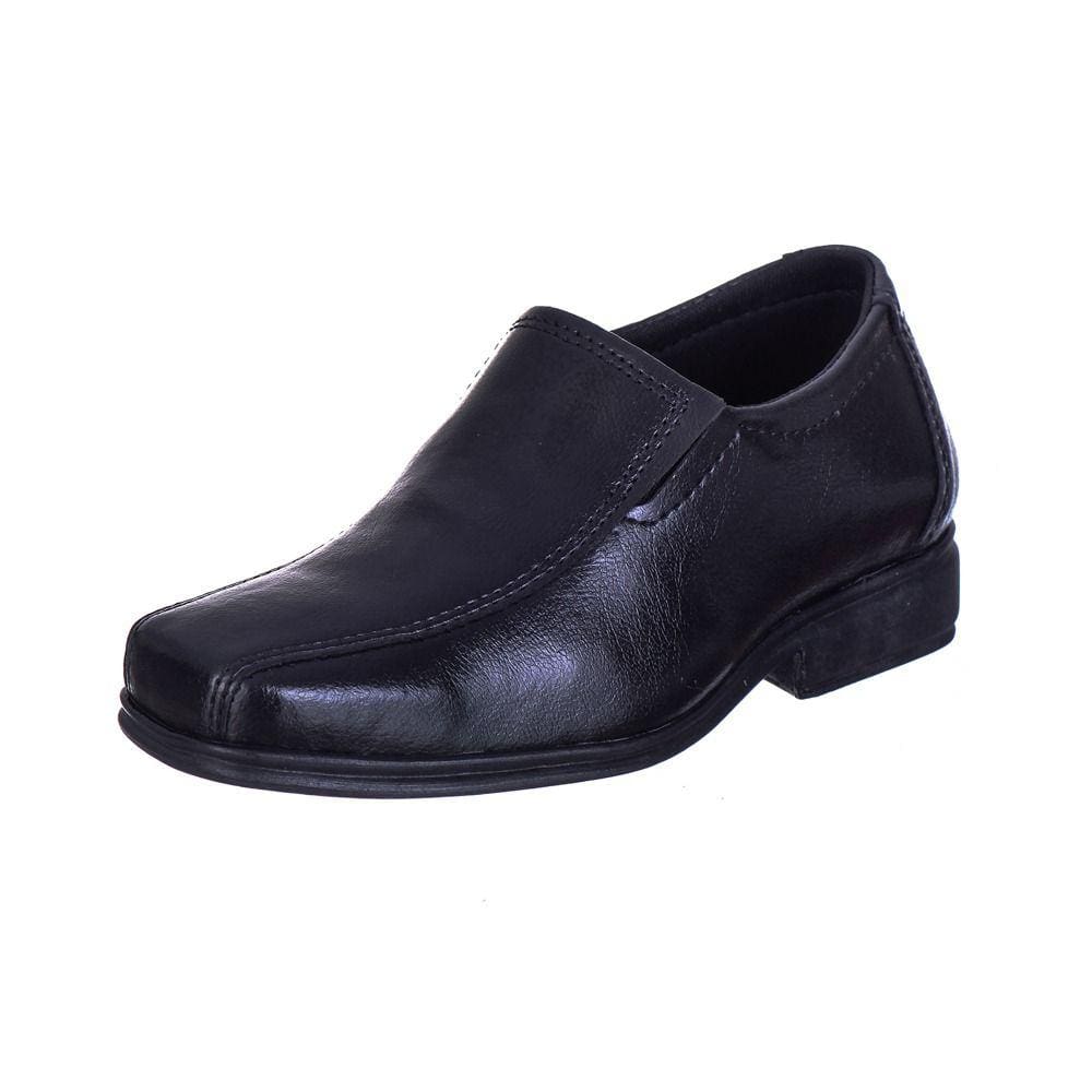Sapato Social Infantil Liso Com Elastico Bico Quadrado