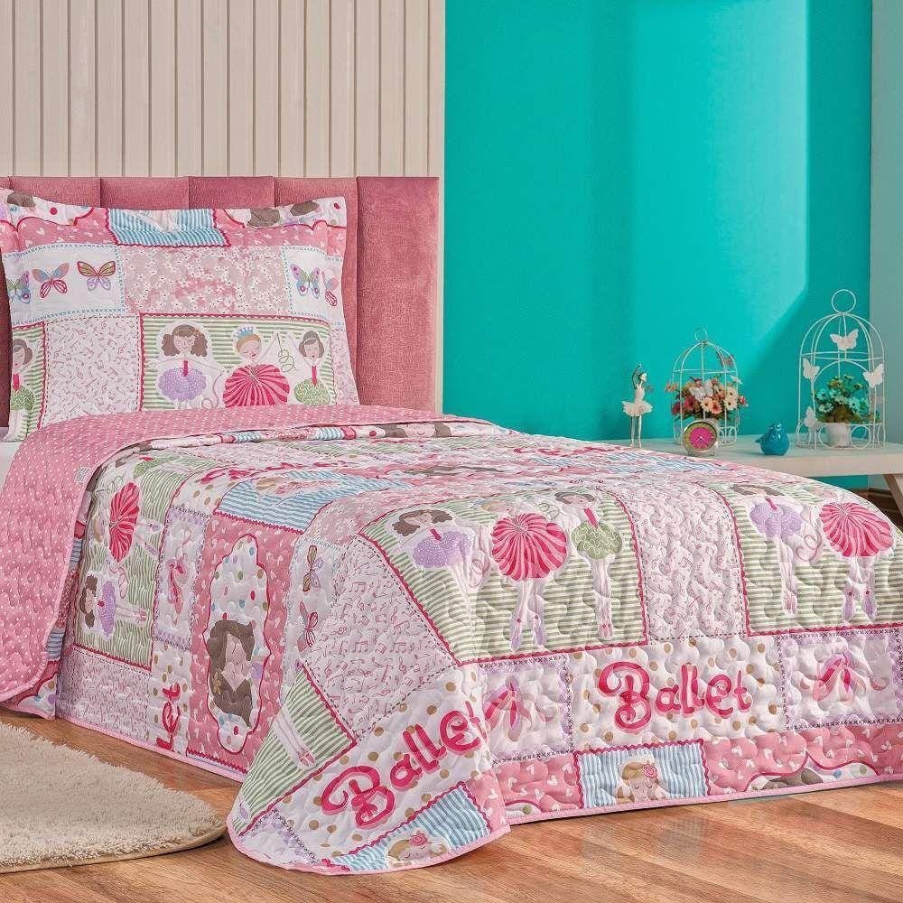 Cobre Leito Solteiro Babel Kids Microfibra 2 Pç - Ballet
