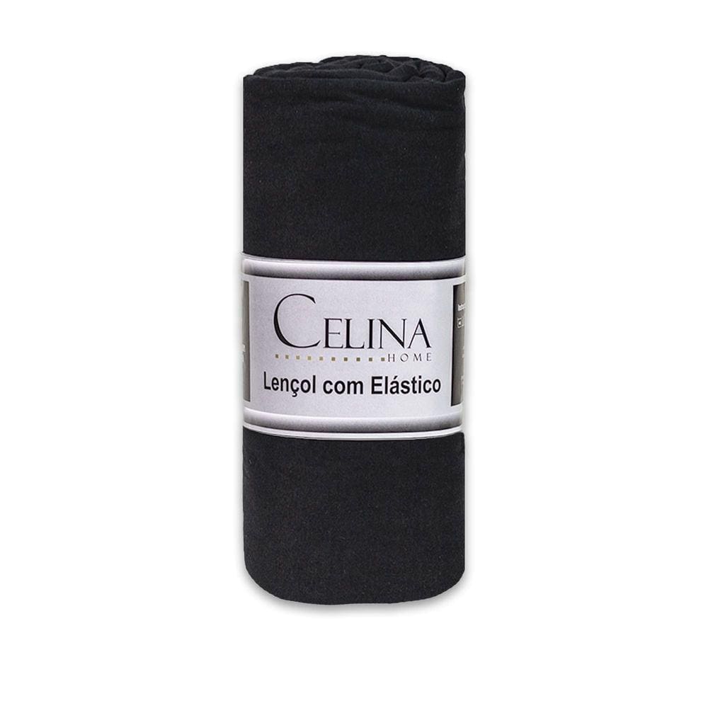 Lençol de Malha Liso Elástico King Celina Home