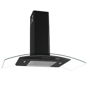 Coifa Fogatti de Parede Clean Vidro Curvo Black 90cm