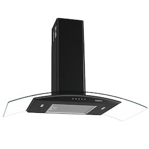 Coifa Fogatti de Parede Clean Vidro Curvo Black 90cm