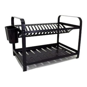 Escorredor De Louça Inox 16 Pratos Inox Preto - Preto