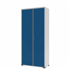 Armário Aço Escritório Fechadura 3 Prateleiras Ea302 Azul
