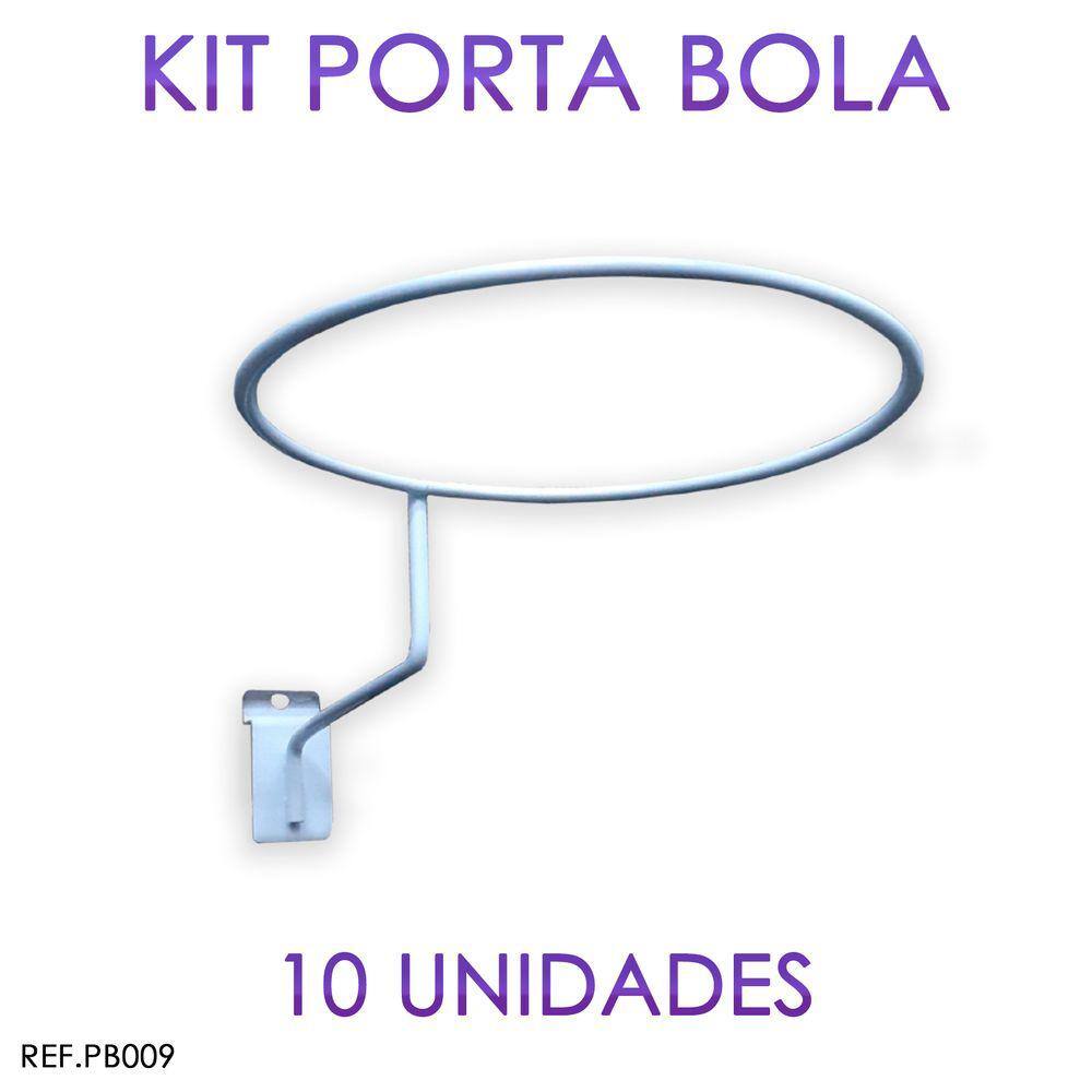 Suporte de Bola BRANCO P/ Painel Canaletado - 10 Unidades