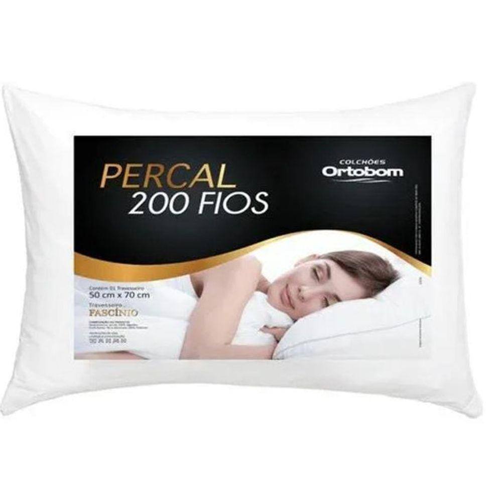 Kit 4 Travesseiros Confortável Ortobom Algodão 200 Fios