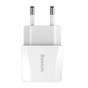 Carregador Turbo Baseus Compact Duplo Usb Type C 20W Branco