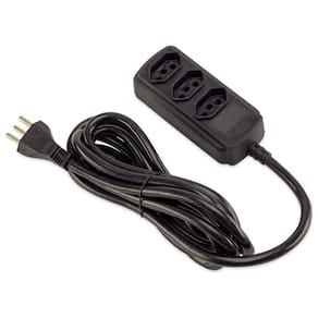 Extensão 3 Tomadas Tripolar 20a 5m Preto Force Line