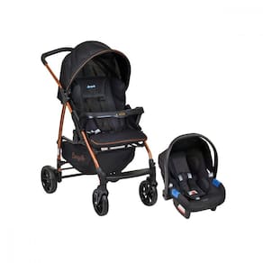 Carrinho de Bebê Travel System Ecco 4 Rodas 4 Posições Suporta Crianças de Até 15Kg Burigotto