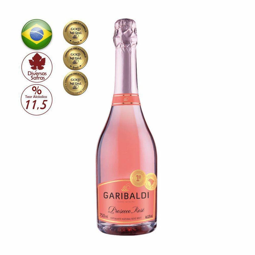 Espumante Prosecco Brut Rosé Garibaldi Serra Garrafa 750 ml