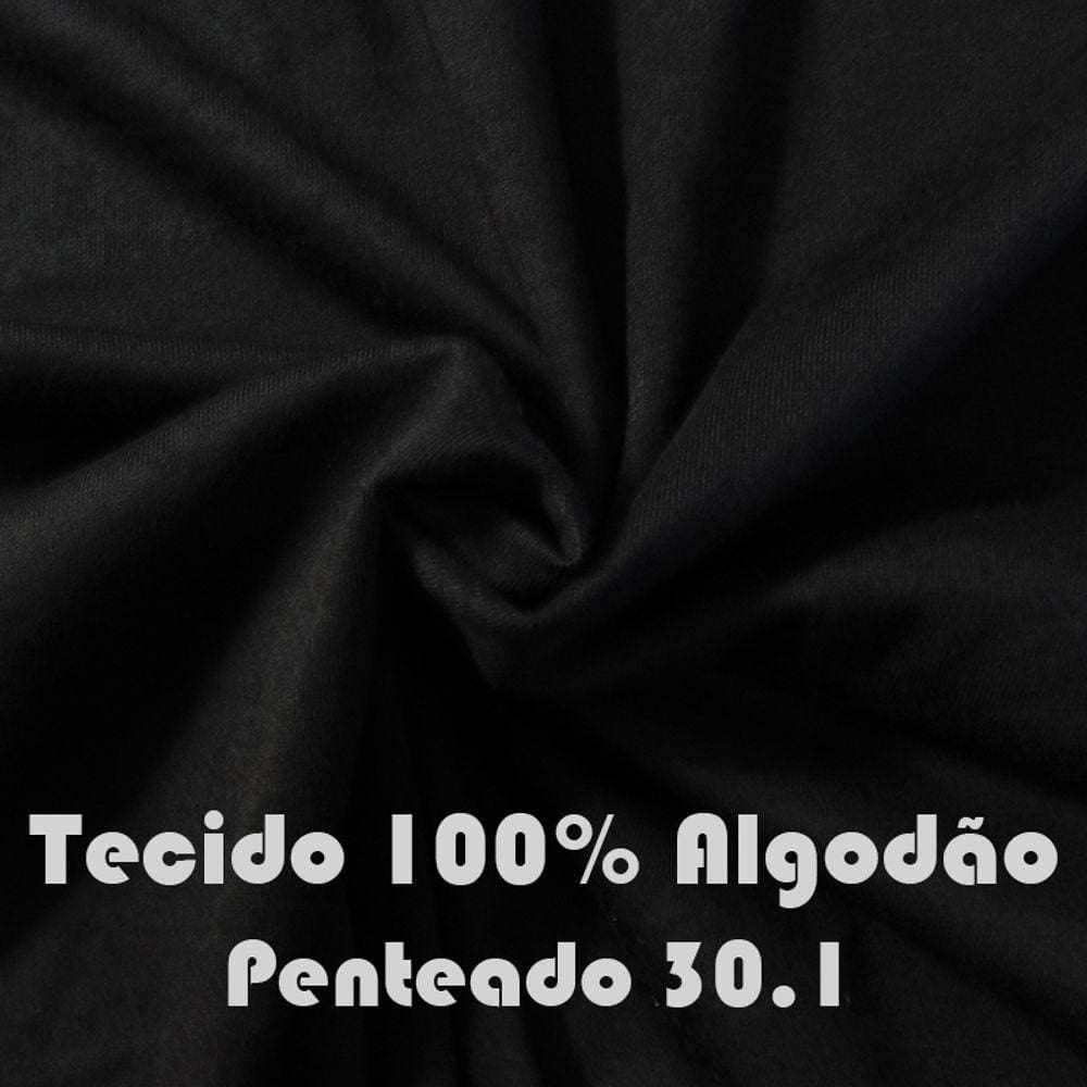 Camiseta Masculina Básica Hipsters Algodão Manuscrita Preta