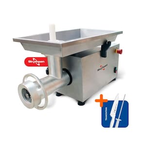 Picador Moedor de Carne Açougue Profissional Boca 98 Psp-98m Monofásica 220v Skymsen + Faca + Chaira