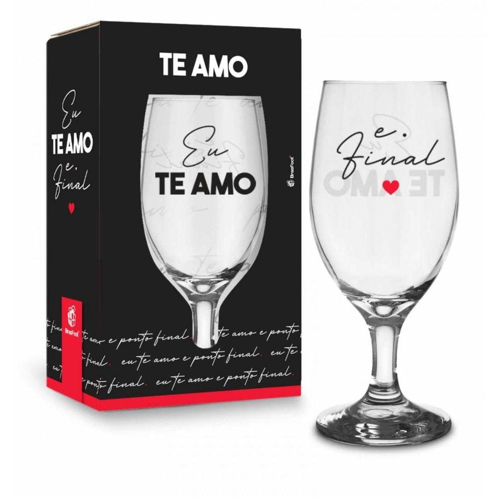 Taça Windsor 330Ml Na Caixa - Te Amo E Ponto Final Presente
