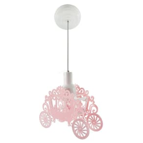 Luminária Pendente Infantil Princesa Carruagem Menina Quarto