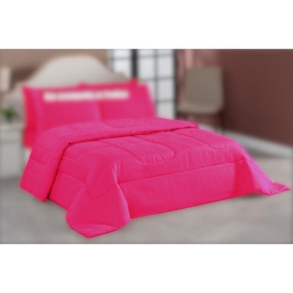 Coberta Quente Para O Inverno Casal Queen 180 Fios Pink