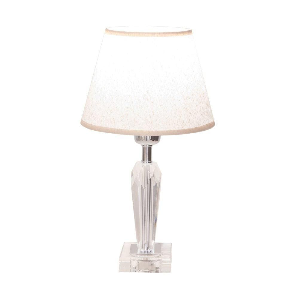 Base para Abajur Kristalo 8cm 8cm 27cm 1xe27 40w Lumiere Cromado/Transparente