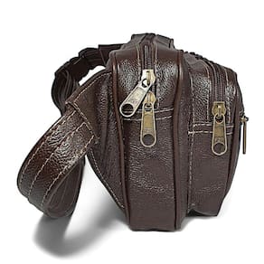Pochete Extra Grande Masculina De Couro Espaçosa Resistente
