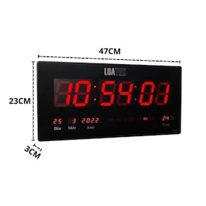 Relógio Parede Led Digital Grande 46Cm Data Termômetro Nfe