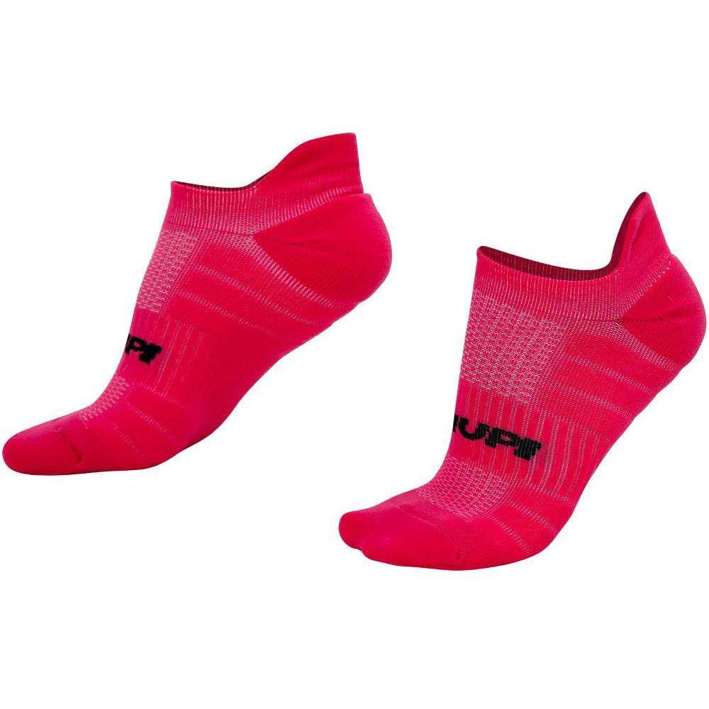 Meia Curta para Corrida HUPI Running Pro Invisível Rosa Magenta