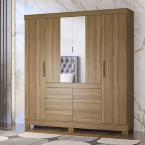 Guarda Roupa Casal 4 Portas Cadis Touch Demóbile Móveis Amendola