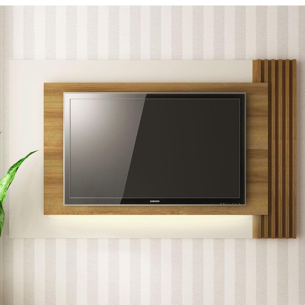 Painel Ammo para TV de até 65 com Led - Natural/Off White
