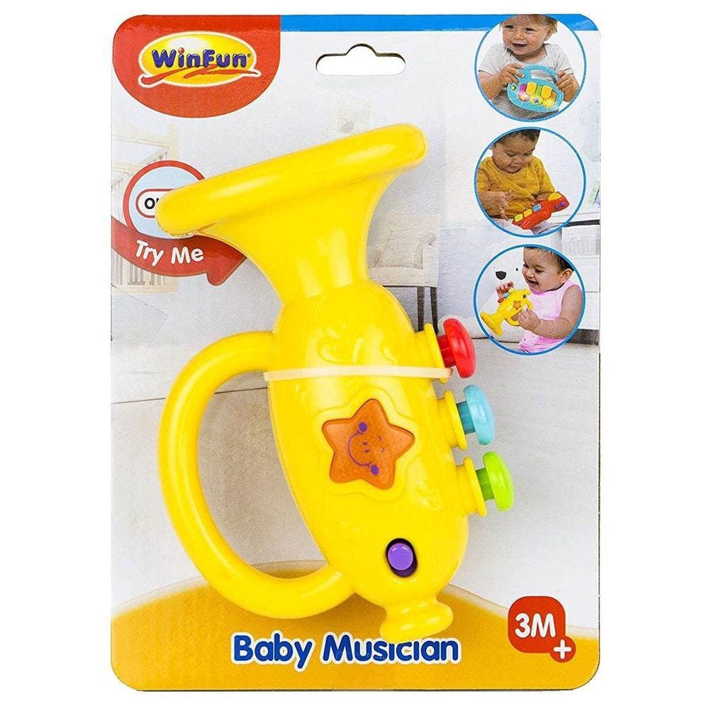 Brinquedo Musico Bebe Trompete Com Som E Luzes Winfun 000642