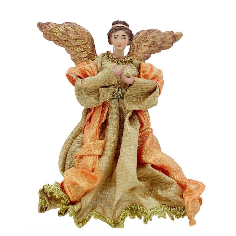 Anjo Pendente Natural Com Dourado 25Cm